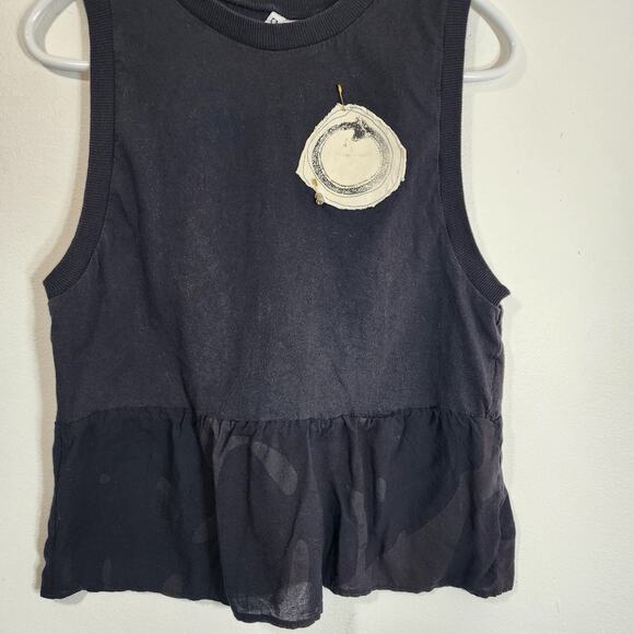 Ouroboros symbol, Black Sleeveless Tee – Upcycled, Handmade & Perfect for Summer - Picture 2 of 12